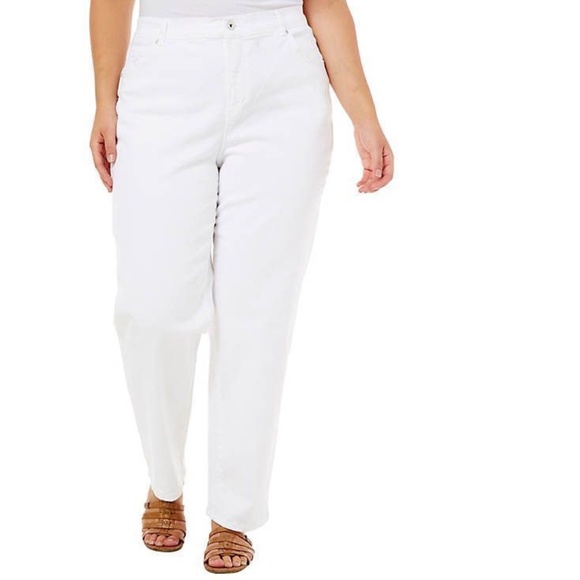 gloria vanderbilt amanda jeans white